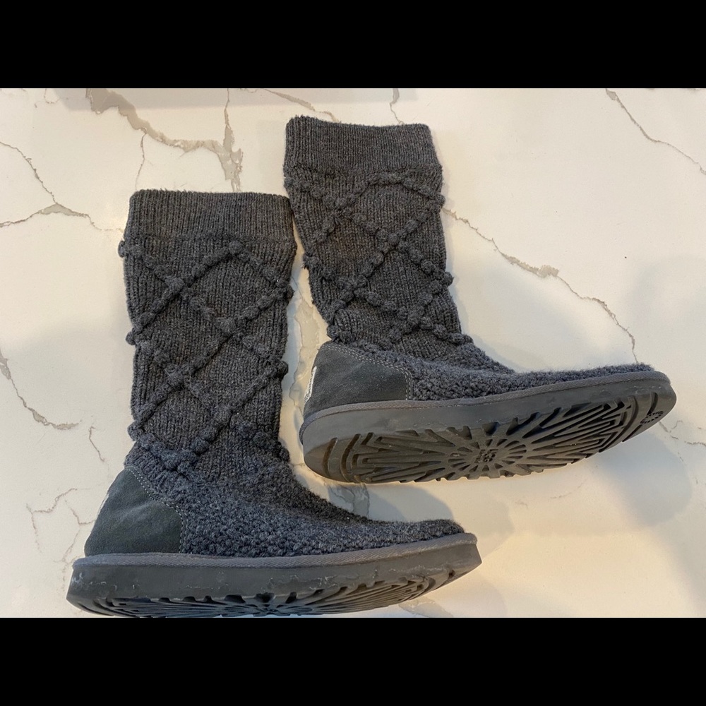 UGG Classic Argyle Knit boot Charcoal size 7